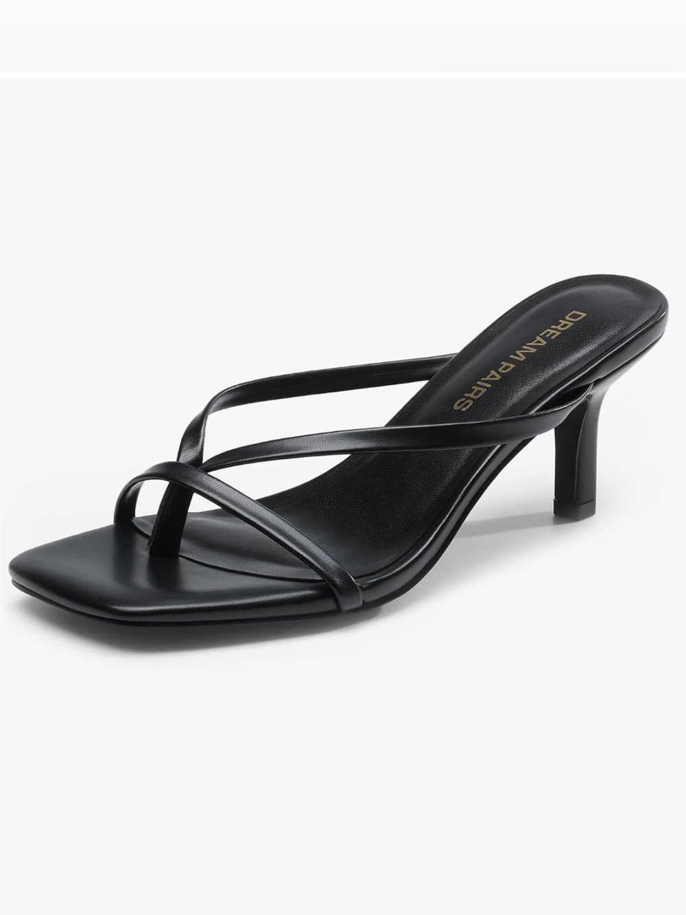 DREAM PAIRS Women's Flip-Flops Kitten Heels Sandals 8.5